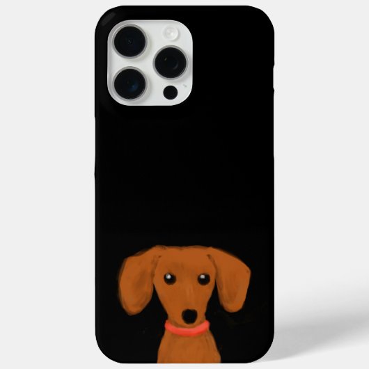 可愛いピーキングダックシュント子犬ウィーナーズドッグ恋人 Case-Mate iPhoneケース (裏面)