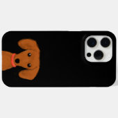 可愛いピーキングダックシュント子犬ウィーナーズドッグ恋人 Case-Mate iPhoneケース (裏面 (横))