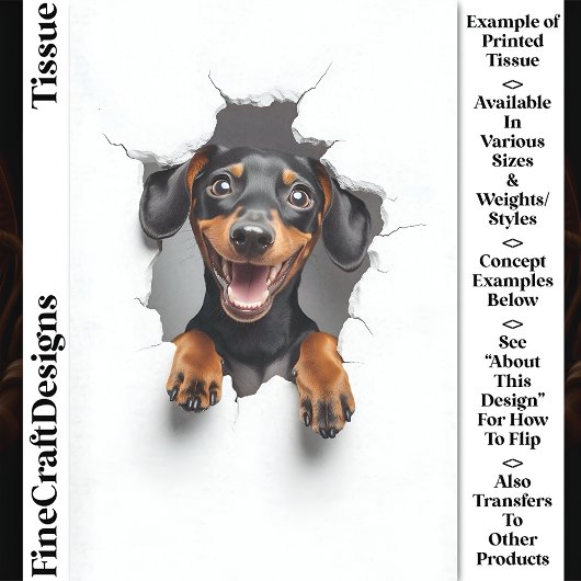 可愛いピーキングダックシュント犬の子犬CN8デカップページ 薄葉紙