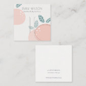 可愛いピーチフルーティ抽象芸術はっきりしたヘアクリップディスプレイ スクエア名刺 (正面/裏面)