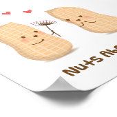 可愛いピーナッツのナッツあなたについて愛のユーモア ポスター (角)