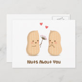 可愛いピーナッツのナッツあなたについて愛のユーモア ポストカード (正面/裏面)