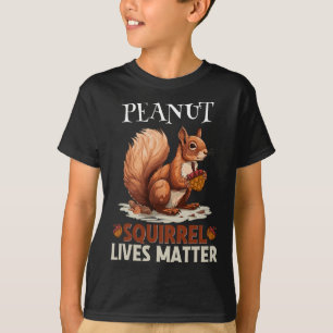 可愛いピーナッツリス生きる野生動物の男性K Tシャツ