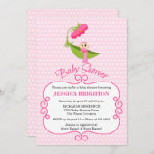 可愛いピーポッドブラウンアイズベビーシャワー 招待状 (正面/裏面)