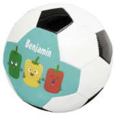 可愛いピーマン唐辛子カプシウムトリオ歌唱漫画 サッカーボール (3/4)