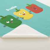 可愛いピーマン唐辛子カプシウムトリオ歌唱漫画 シェルパブランケット (3/4)