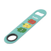 可愛いピーマン唐辛子カプシウムトリオ歌唱漫画 スピード栓抜き (正面アングル)