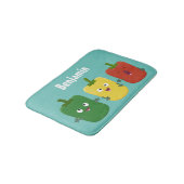 可愛いピーマン唐辛子カプシウムトリオ歌唱漫画 バスマット (アングル)