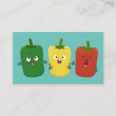 可愛いピーマン唐辛子カプシウムトリオ歌唱漫画 名刺 (裏面)