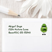 可愛いファジーLeprechaunとクローバーIrish ラベル (インサイチュ)