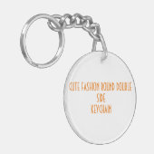 可愛いファッションの丸いダブルサイドキーチェーン キーホルダー (正面左)