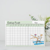 可愛いファッション沈下資金プランナー表計算 便箋 (スタンド正面)