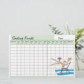 可愛いファッション沈下資金プランナー表計算 便箋 (スタンド正面)