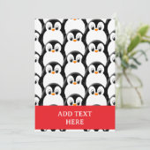 可愛いファットペンギンオールオーバープリント柄 シーズンカード (スタンド正面)