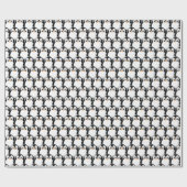 可愛いファットペンギンオールオーバープリント柄 ラッピングペーパー (フラット)