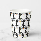 可愛いファットペンギンオールオーバープリント柄 紙コップ (右)