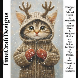 可愛いファンタジーキッテントインデナ〔雄ジカの〕枝角AL2デクページ 薄葉紙