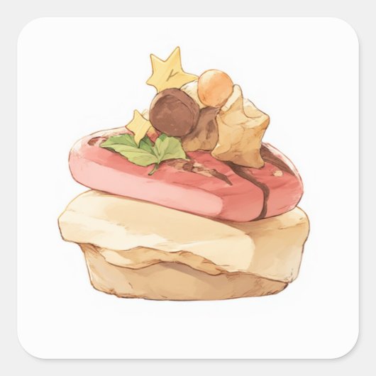 可愛いファンタジーシール スクエアシール (正面)