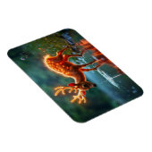 可愛いファンタジー鹿が光る野生動物を照らす マグネット (右側)