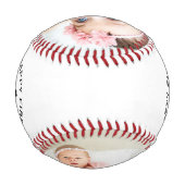 可愛いファーザーズデイ写真野球場 野球ボール (裏面)