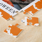 可愛いファーストハロウィーンベビー写真 ジグソーパズル (側面)