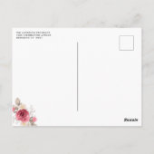 可愛いファーストロデオカントリーピンク女性のカーボーイ1st誕生日 ポストカード (裏面)