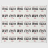 可愛いファーストロデオピンクパーソナライズされたク1歳の誕生日 ラッピングペーパー (フラット)