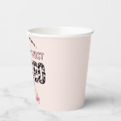 可愛いファーストロデオピンクパーソナライズされたク1歳の誕生日 紙コップ (左)