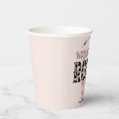 可愛いファーストロデオピンクパーソナライズされたク1歳の誕生日 紙コップ (右)