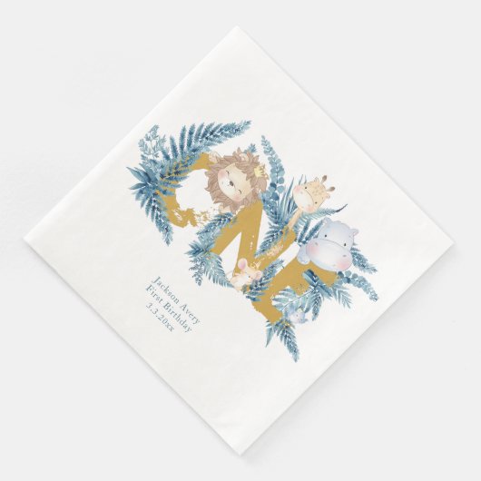 可愛いファースト誕生日サファリ動物 (コーナー)