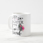 可愛いファースト・マイ・ドーターラップ コーヒーマグカップ (正面左)