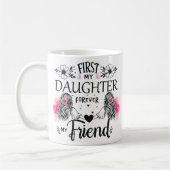 可愛いファースト・マイ・ドーターラップ コーヒーマグカップ (左)