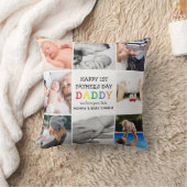 可愛いファースト・父親の日のパパ |フォトコラージュThro クッション (ブランケット)