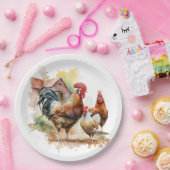 可愛いファームの鶏の愛好家のパーティー ペーパープレート (パーティー)