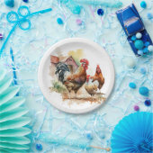 可愛いファームの鶏の愛好家のパーティー ペーパープレート (パーティー)