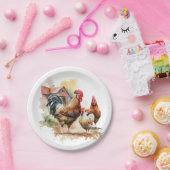 可愛いファームの鶏の愛好家のパーティー ペーパープレート (パーティー)