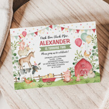 可愛いファームアニマルバースデーパーティー納屋周囲の庭Bash