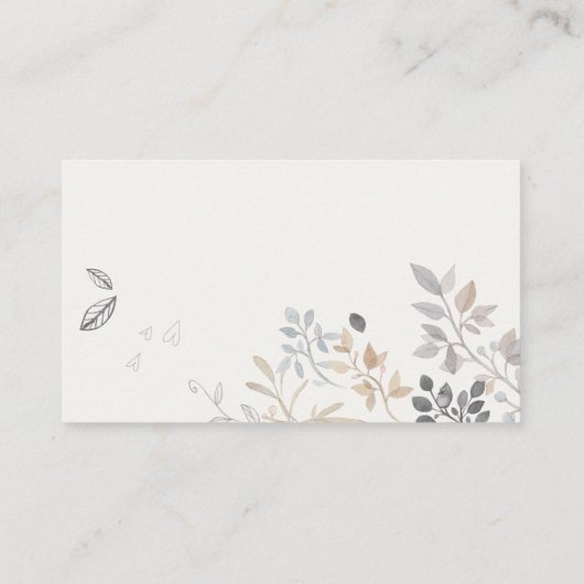 可愛いファームシックフローラディスプレイシャワー赤ちゃんシャワー エンクロージャーカード (裏面)