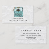 可愛いフィクション作家とレトロブルー 名刺 (正面/裏面)