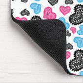 可愛いフィリグラースハート柄 マウスパッド (コーナー)