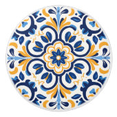 可愛いフェイクタイルスペインののセラミックノブ セラミックノブ (正面)