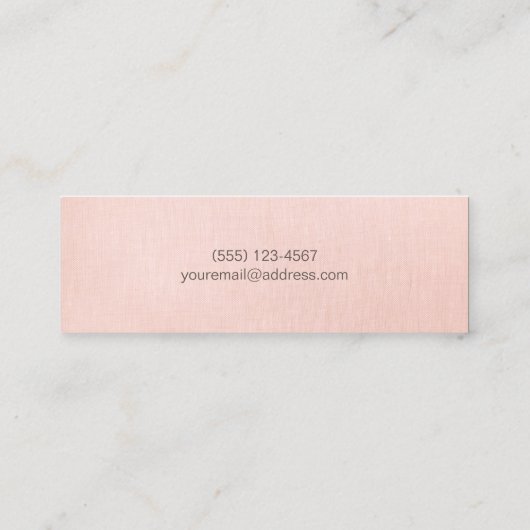 可愛いフェイク続編美しいファッションメイクアップアーティスト スキニー名刺 (裏面)