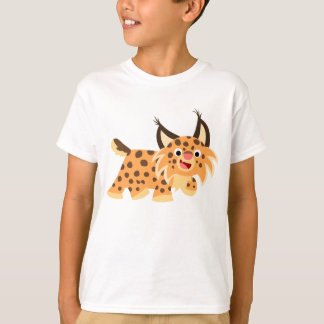 可愛いフェイスチャートマンガボブキャットチルドレンTシャツ Tシャツ
