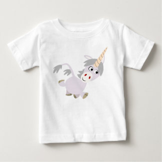 可愛いフェイスティッキーマンユニコーンベビーTシャツ ベビーTシャツ
