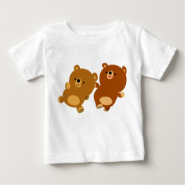 可愛いフェイスティッシュなアニメのクマベビーTシャツ ベビーTシャツ