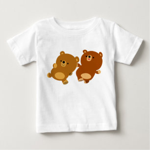 可愛いフェイスティッシュなアニメのクマベビーTシャツ ベビーTシャツ