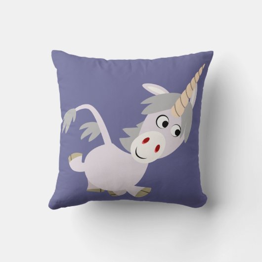可愛いフェイスティッシュな漫画ユニコーン枕 クッション (裏面)