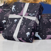 可愛いフェスティバルウッドランドトナディースクリスマス ラッピングペーパー