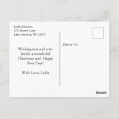 可愛いフェスティバルカウカードクリパーソナライズされたスマス ポストカード (裏面)