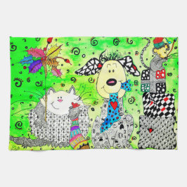 可愛いフェスティバルクリスマスクリーズキッチンタオル キッチンタオル